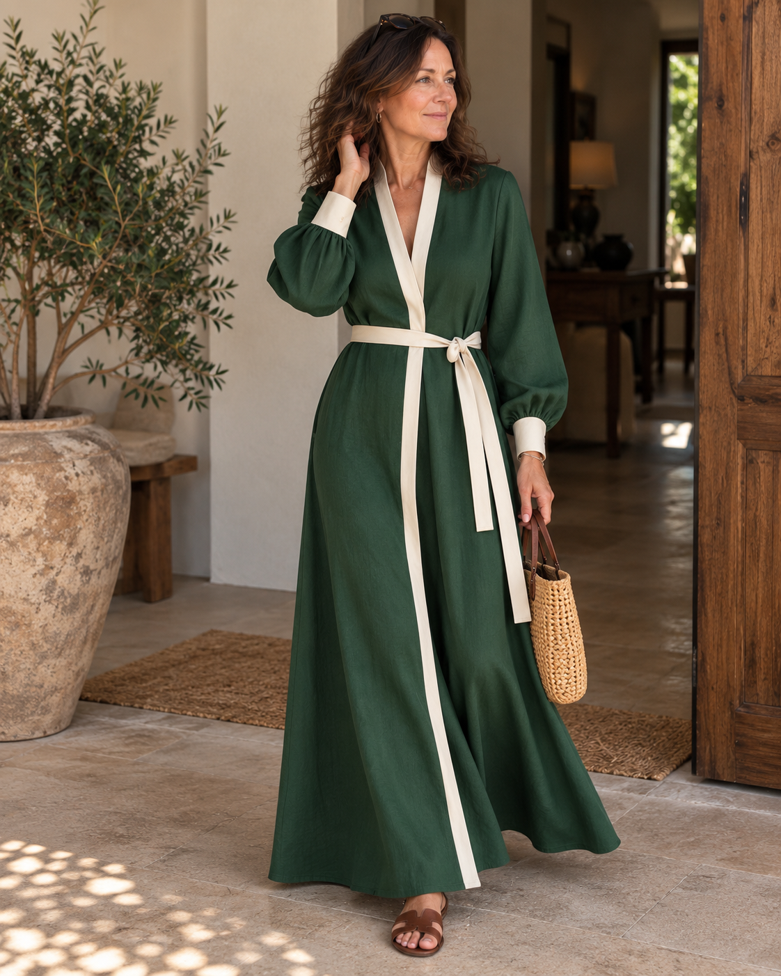 Elise | Elegant Belted Maxi Dress