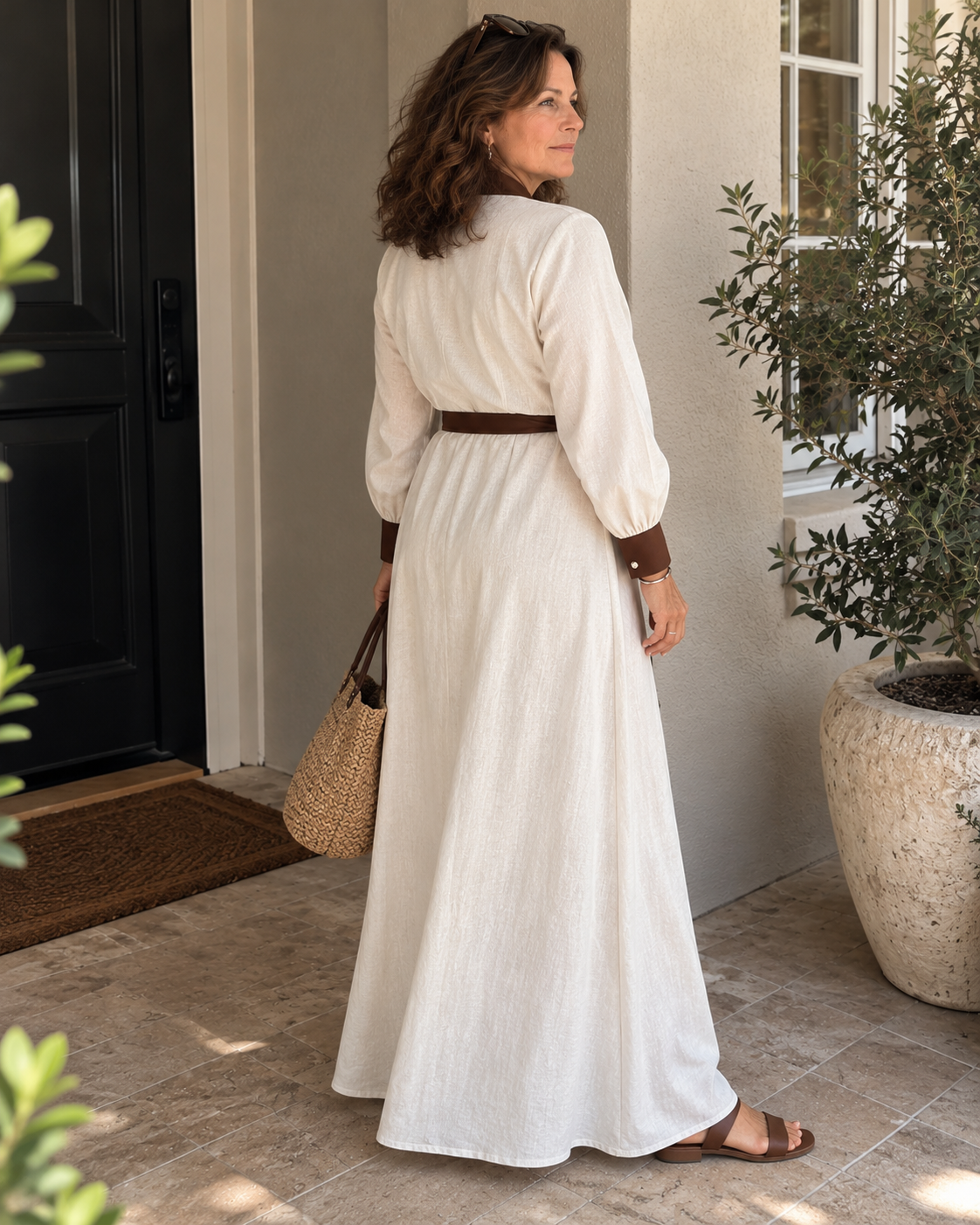 Elise | Elegant Belted Maxi Dress